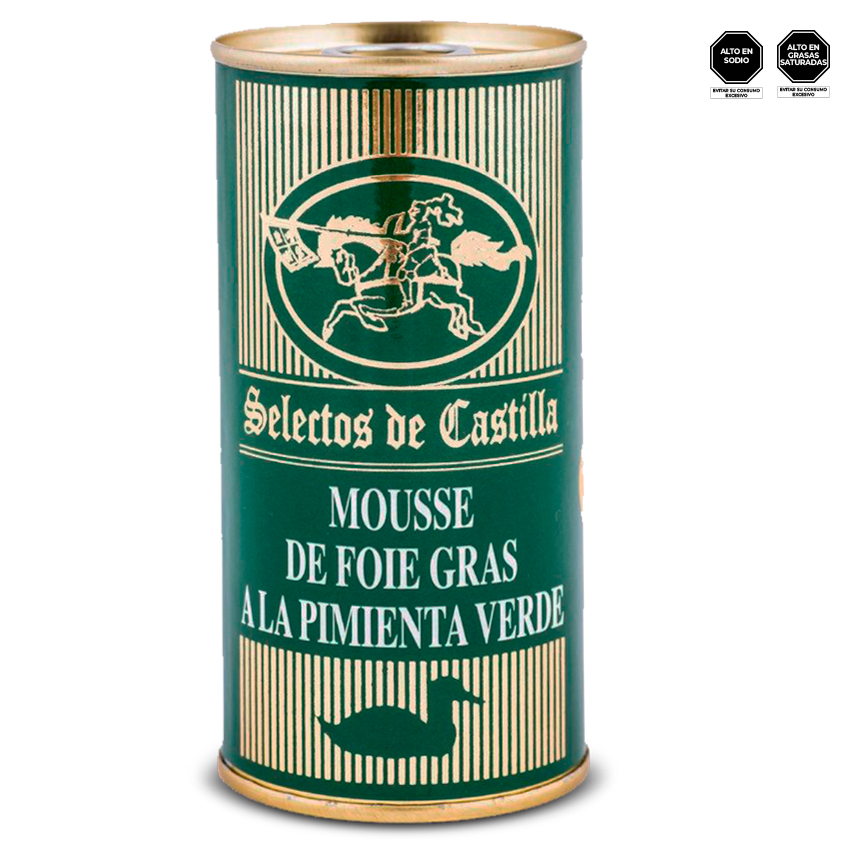 10 MOUSSE DE FOIE GRAS A LA PIMIENTA VERDE SELECTOS DE CASTILLA LATA 200GR