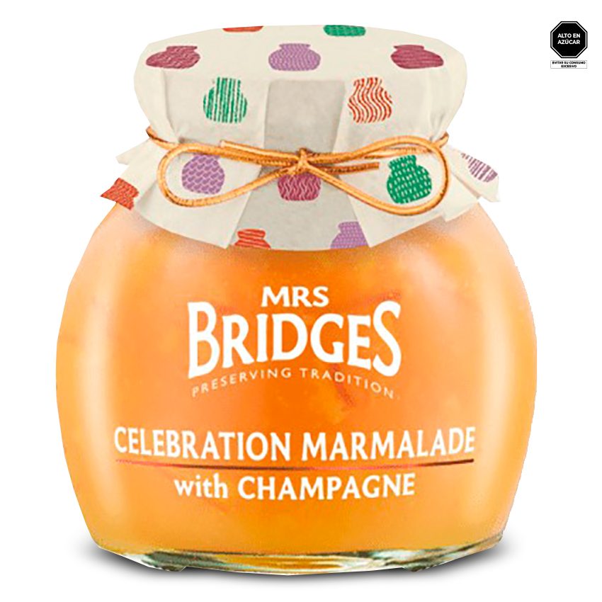 MERMELADA MRS BRIDGES CELEBRATION MARMALADE WITH CHAMPAGNE FCO 340 GR