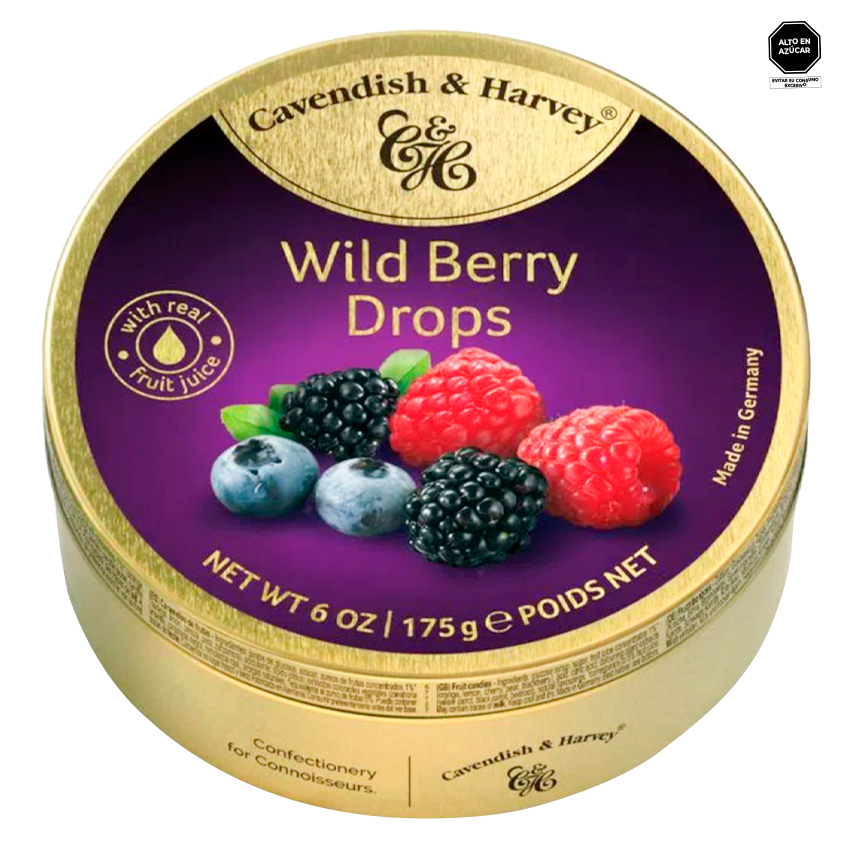 32 CARAMELOS CAVENDISH WILD BERRY DROPS 175GR