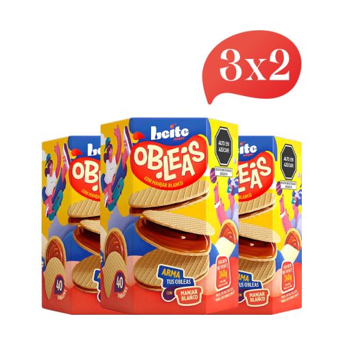 Obleas con Manjar Blanco